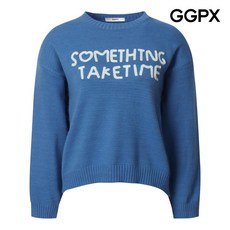 GGPX 지지피엑스 스프링 레터링 라운드넥 니트 GQ2KP010B