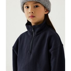 무신사 스탠다드 MUSINSA STANDARD KIDS 기모 오버사이즈 하프 집업 스웨트셔츠 [네이비] MKDTK3Z03-NA 470696