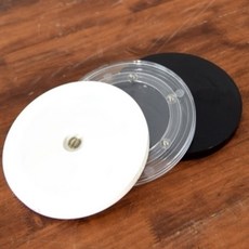 서담스토어 회전 꽃꽂이 돌림판 15cm 회전판꽃꽂이, 블랙 유광