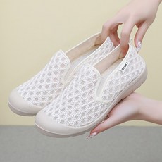 BLTER 여성 여름 망사신발 발편한 운동화 망사 샌들 메쉬 슬립온 미끄럼방지 엄마 신발 컴포트 푹신푹신 가볍고 편한 신발 여성 스니커즈 여성 단화 워킹화DZH1213