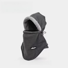 KROF 新款防風騎行圍脖一體帽子男女冬季騎車保暖神器防寒頭盔內膽頭套, 騎行帽【深灰色】, 1個