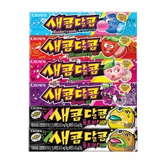 크라운 새콤달콤 딸기 29g 포도 블루베리소다 복숭아, 울트라레몬 29g