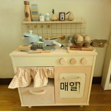 사비오코 냉장고장난감 소꿉놀이 스페인으로 주방 냉장고 주방용품 역할놀이장난감 목재, 스페인 나무 주방+식품