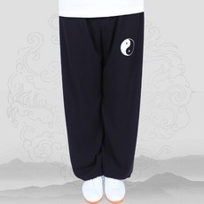 太極褲女春夏季棉加絲太極拳練功褲瑜伽燈籠褲男寬鬆武術褲 副廠商品