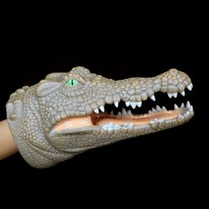 Kaina 동물 손 인형 기린 상어 어린이 장난감 부드러운 고무 호랑이 코뿔소 해양동물 육지동물, 1개, 2. 회색 돌고래