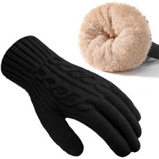 Pleneal 여성용 겨울 장갑 - 추운 날씨용 장갑 따뜻한 플리스 안감 터치 스크린 듀얼 레이어 블랙. 295971, Pleneal 여성용 겨울 장갑 - 추운 날씨용 장갑,