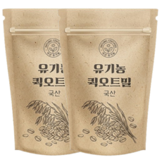 국산 유기농 퀵오트밀 100%, 4개, 1kg