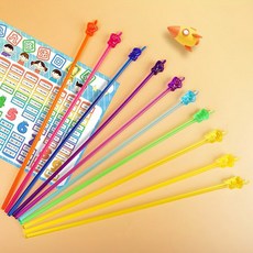 달자샵 강의 발표용 손가락 막대 스틱 10개입 다용도 미니 지시봉, 투명(랜덤10P), 1개