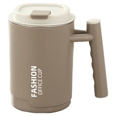 SoBuy 304 스테인리스 보온 뚜껑 머그컵 420ml, 1개, 다크 브라운