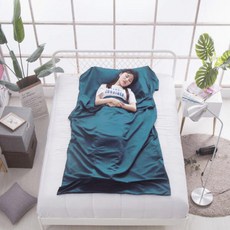 침낭라이너 이불패드베개하나로 115x210cm 블루-273, 상세페이지 참조, 1개