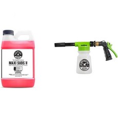 케미컬 가이즈 CWS 101 64FBB 폼 블래스터 번들 - Maxi-Suds II 발포 세차 비누 체리 향 64 floz ACC 326 토크 6 워시 건 정원 호스와 함께 작, SOAP + ACC_326, 64 oz