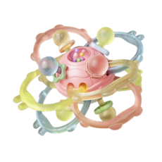 台灣現貨 曼哈頓嬰兒手抓球 嬰幼童玩具 早教啟蒙手抓球, 1個, 粉色