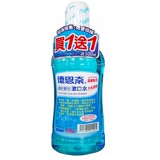 【DAY AND NIGHT 德恩奈】清新雙效漱口水 買一送一組 不含酒精 口腔清潔, 1個, 500ml