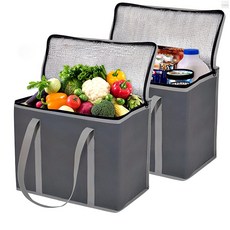 다용도 부직포 도시락 낚시 가방 사각 1개, 그레이