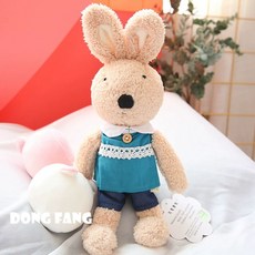 글로아픽 팡쿠 토끼인형 동물 선물 귀여운 애착인형, X. 연한 녹색 레이스 인형 목걸이 갈색 토끼