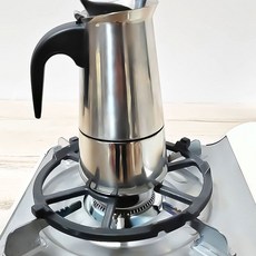 가스렌지 모카포트 삼발이 받침대 가스레인지 보조 사발이 걸쇠 원형 냄비 거치대 커피주전자 화구 받침 휴대용, R39109B(블랙 R39109B(블랙