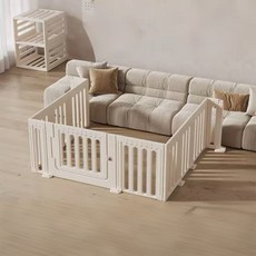 兒童遊戲圍欄寶寶室內家用嬰兒地上游樂園場爬行墊柵欄學步防護欄, 極簡三面圍欄130*150【可變櫃】:1個