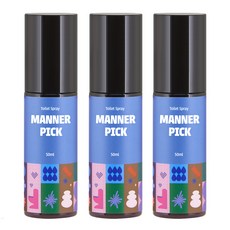 매너픽 화장실 탈취제 실내 무향 휴대용, 3개, 50ml