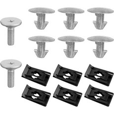 자동차 엔진 스플래시 실드 하드웨어 키트 하단 커버 핀 나사 볼트 라디에이터 액세스 클립 스키드 플레이트 및 오일 팬 보호 액세서리 교체용 90674-TY2-A01 90105-, 14PCS