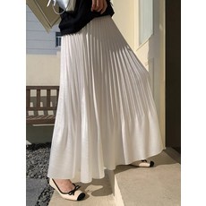 봄 여성용 스커트 부드러운 화이트 컬러의 피쉬테일 스커트 플리츠 스커트 으로 우아한 분위기 연출 a A라인 스커트 플레어 스커트