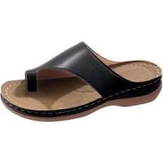 Generic 여성용 웨지 샌들 편안한 정형외과 드레시한 여름 캐주얼 워킹 플립 플롭 아치 지지대 슬립 온 비치 슈즈 바캉스 슬리퍼