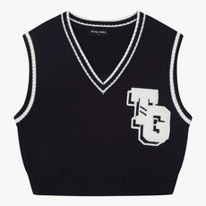 [더데이걸] 블링 장식 크롭 스웨터 조끼 TGVK25101_부천점