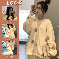 加厚刷毛公主風珊瑚絨睡衣長款浴袍家居服