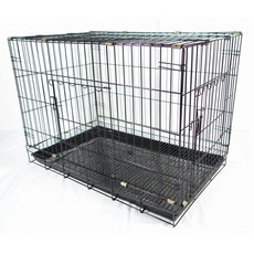 優旺寵物 2.5尺雙門活動折疊式寵物籠 (附黑色底盤), 1個