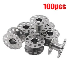 재봉틀 코일 롤러 금속 보빈 실크 감기용 스풀 재봉 부품, 1개, 6. 100pcs