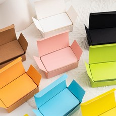 컬러 명함지 두꺼운 메모지 무지 메모 카드 미니 암기 단어장 명함 단어 노트 케이스 메시지 필기 100매, 옐로우, 1개
