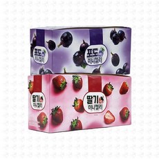 과일 모양 미니젤리 2종세트 (곽) (포도+딸기) dhy*2950iK, 180g, 1