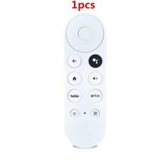 2020 구글 크롬캐스트 4K HDTV용 G9N9N Bluetooth 음성 리모컨 액세서리(리모컨만 해당), 1pcs, 01 White