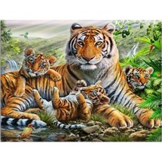 더영흥 보석십자수 ( 캔버스형 ) 30 x 40 cm DIY 풍수 해바라기 사과, 1개, 호랑이네