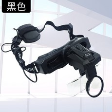 頭戴放大鏡28倍 閱讀电子維修 美甲led光源清晰, 1個, 黑色