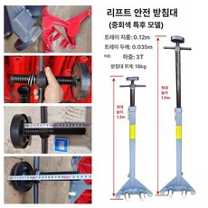 잭파이프 리프트 천정 비계 지지봉 리프팅 삿보드 가정용, 중회색 매우 두꺼운 2개 19kg, 1개