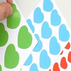 줍줍매점 하트 데코스티커 6P 12P 24P 차량스티커, 12P - 옐로우, 1