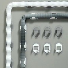 洗衣機排水管固定夾 通用滾筒洗衣機出水管下水管固定器 免打孔, 1個, 洗衣機排水管固定器【灰色】,5個裝