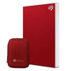 씨게이트 외장하드 One Touch HDD 데이터복구 +파우치, Red, 2TB