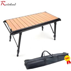 캠핑 접이식 이동식 IGT 나무 테이블 가스 스토브 휴대용 경량 캠프 바베큐 그릴 테이블 야외 낚시 테이블, Wooden table