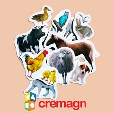 크레망 국산 실사 동물 그림 자석 퍼즐 놀이 - 농장, 그림자석_농장