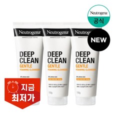 뉴트로지나 딥클린 젠틀 포밍 클렌저, 100g, 3개