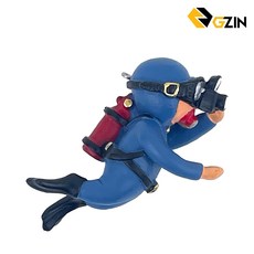 어항장식 피규어 카메라 잠수부 수족관꾸미기 둥둥떠다니는 플로팅 다이버 블루, 1개