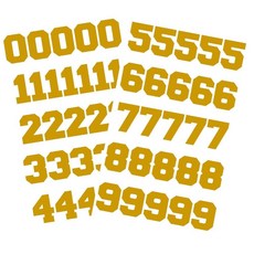 Chalkallaboutit® 야구 하키 미식축구 및 라크로스 스포츠 헬멧 숫자 2.5cm1인치 퍼플 450785, 금색 450785