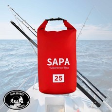 드라이백 레드 25L 워터푸르프 수납함가방 방지 보관용 아쿠아 캠핑