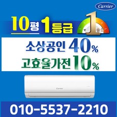 캐리어 벽걸이 에어컨 1등급 10평 인버터 신제품 DARC-0101CAWSD 실외기포함 가정용 원룸, 1등급_10평