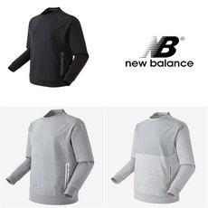 뉴발란스 UNI 쿠션지 우븐포켓 맨투맨 NBNCC41311 라이트그레이 멜란지그레이 블랙