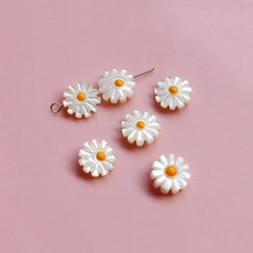 데이지 비즈 악세서리부자재 DIY 귀걸이 큐빅, 노랑 5개
