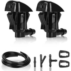 전면 윈드실드 워셔 노즐 키트 개스킷 및 3개 커넥터가 된 2미터 유체 호스 2005200년 폰티악 G6와 호환되는 쉐보레 말리부 2008202 부품 5247800 교체