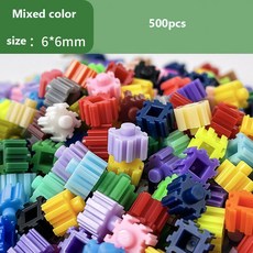 미니 블럭 도시건물 가게 조립 미니어처 1000/500Pcs 6x6mm DIY 크리 에이 티브 대량 모델 피규어 교육 빌딩 블록 다이아몬드 마이크로, [01] 500Pcs colorful