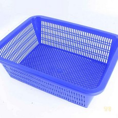 대목 깊은 사각 소쿠리 3호특 블루 채망